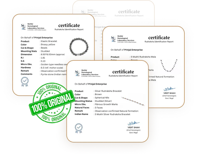 Karungali Malai Silver Cap Plated Necklace with Certification