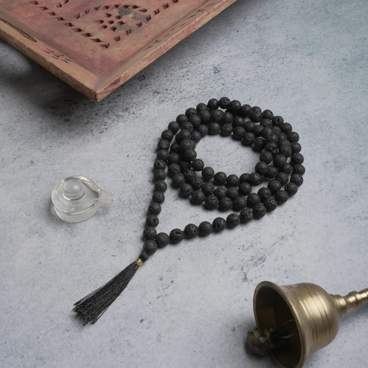 Jwala Mukhi Mala (Volcano Lava Stone)